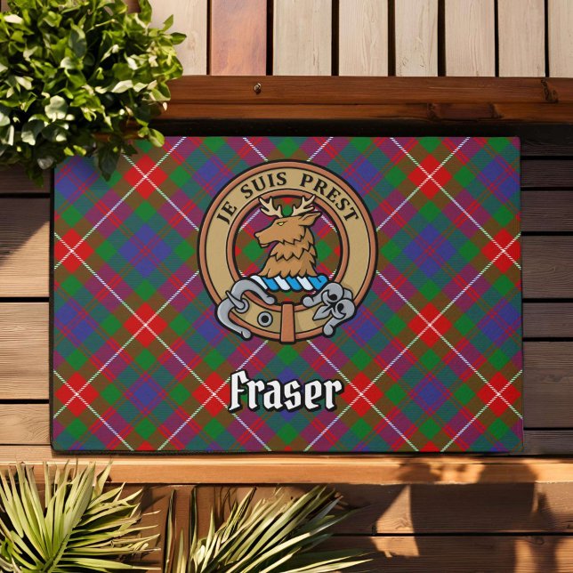 Tapete Clan Fraser do Lovat Crest sobre Tartan (Criador carregado)