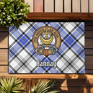 Tapete Clan Hannay Crest sobre Tartan