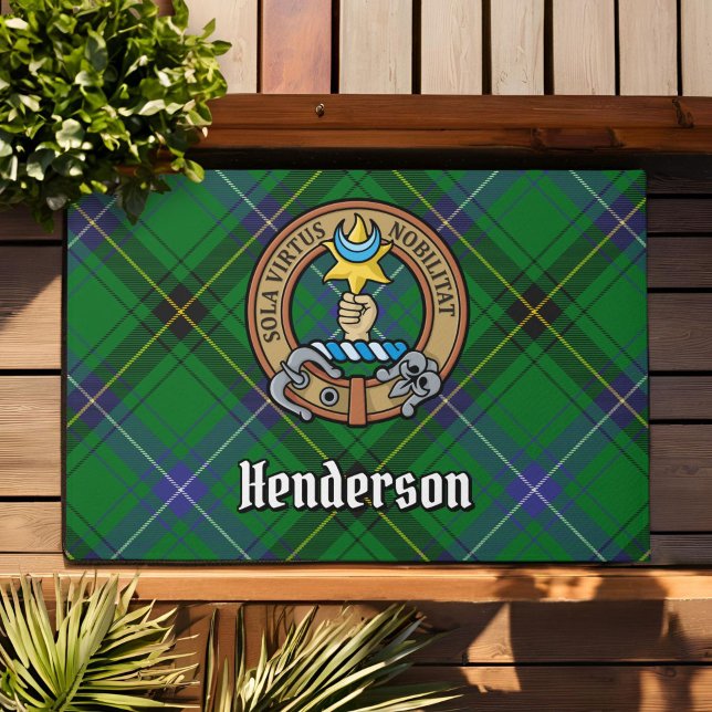 Tapete Clan Henderson Crest sobre Tartan (Criador carregado)