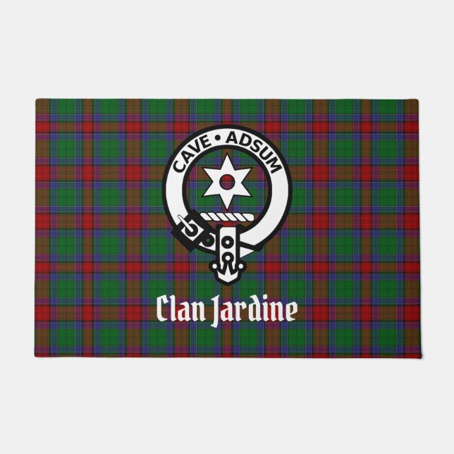 Tapete Clan Jardine Crest Crachá E Tartan (Frente)