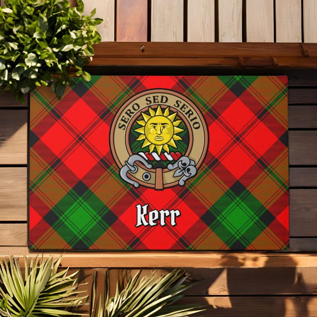 Tapete Clan Kerr Crest sobre Tartan (Criador carregado)