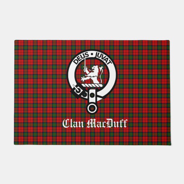 Tapete Clan MacDuff Tartan e Crachá Crest escoceses (Frente)