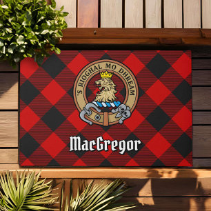 Tapete Clan MacGregor Crest sobre Rob Roy Tartan