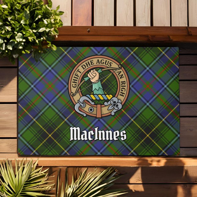 Tapete Clan MacInnes Crest sobre Tartan (Criador carregado)