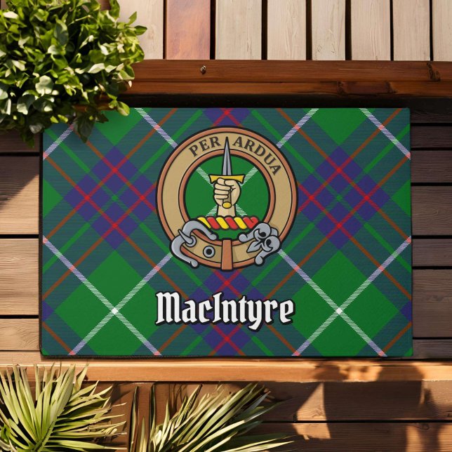 Tapete Clan MacIntyre Crest sobre Tartan (Criador carregado)