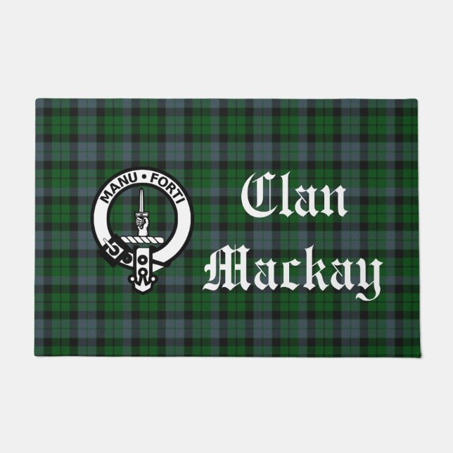 Tapete Clan Mackay Crest Crachá e Tartan (Frente)