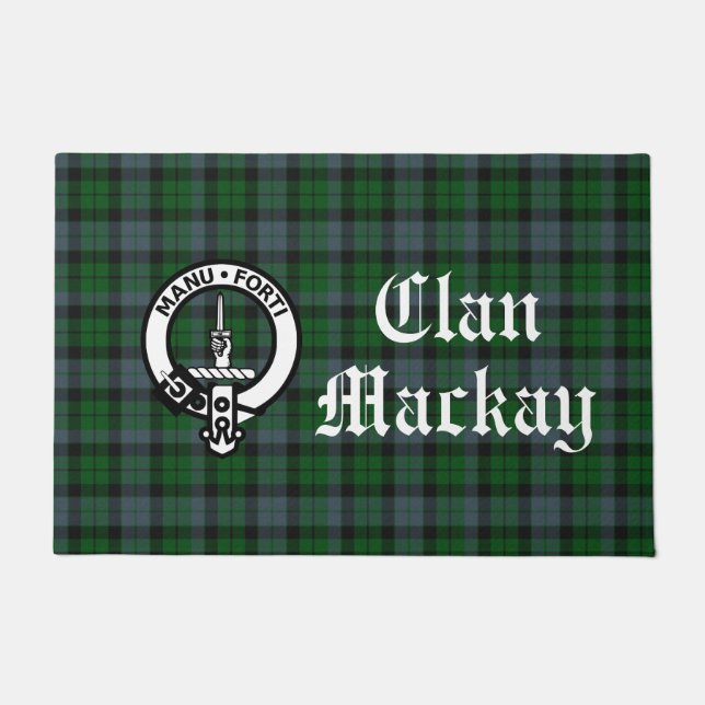 Tapete Clan Mackay Crest Crachá e Tartan Front (Frente)
