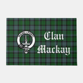 Tapete Clan Mackay Crest Crachá e Tartan personalizável