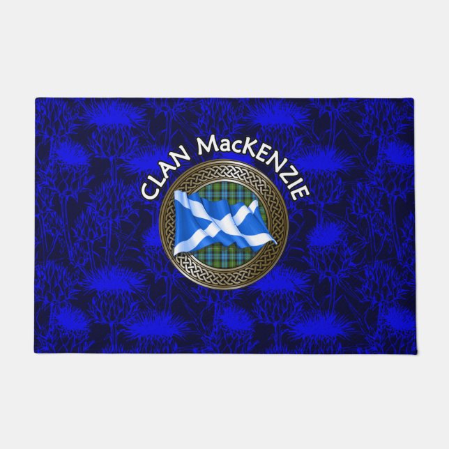 Tapete Clan MacKenzie Crest & Tartan Knot no Thistle (Frente)