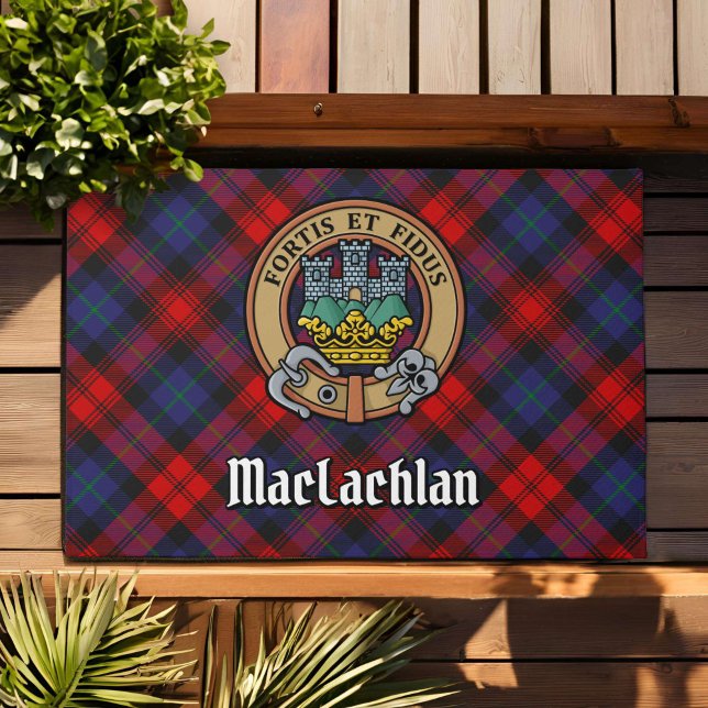 Tapete Clan MacLachlan Crest sobre Tartan (Criador carregado)