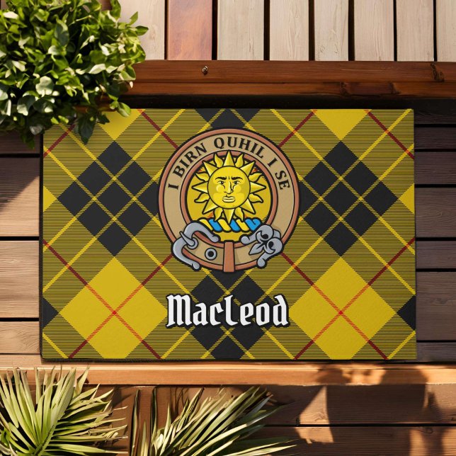 Tapete Clan MacLeod de Lewis Crest sobre Tartan (Criador carregado)