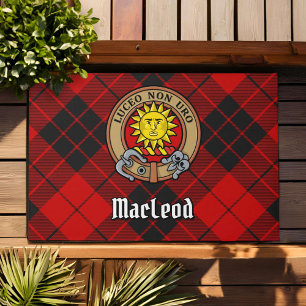 Tapete Clan MacLeod de Raasay Crest sobre Tartan