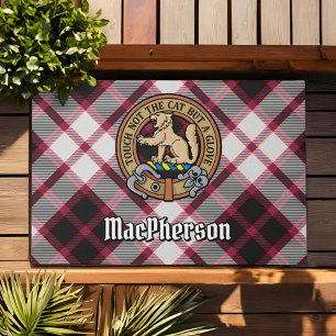Tapete Clan MacPherson Crest sobre caçar Tartan
