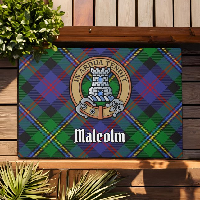 Tapete Clan Malcolm Crest over Tartan (Criador carregado)