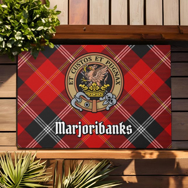 Tapete Clan Marjoribanks Crest sobre Tartan (Criador carregado)