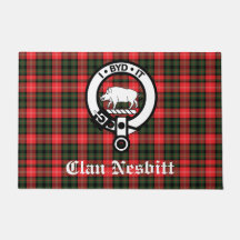 Clan Nesbitt Crest Crachá e Tartan Personalizado