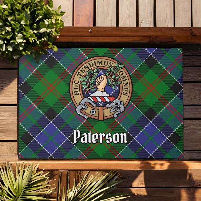 Tapete Clan Paterson Crest sobre Tartan (Criador carregado)
