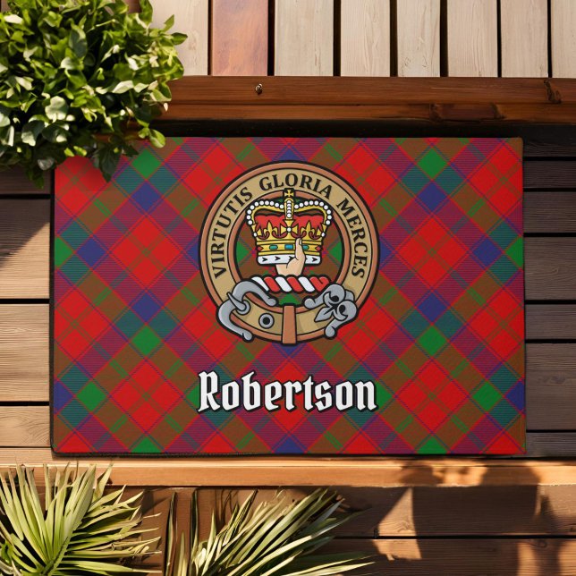 Tapete Clan Robertson Crest sobre Tartan (Criador carregado)
