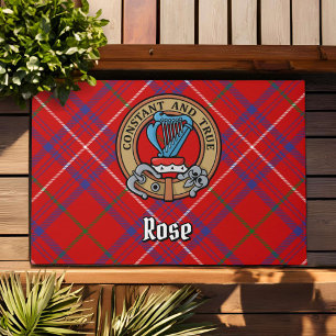Tapete Clan Rosa Crest sobre Tartan