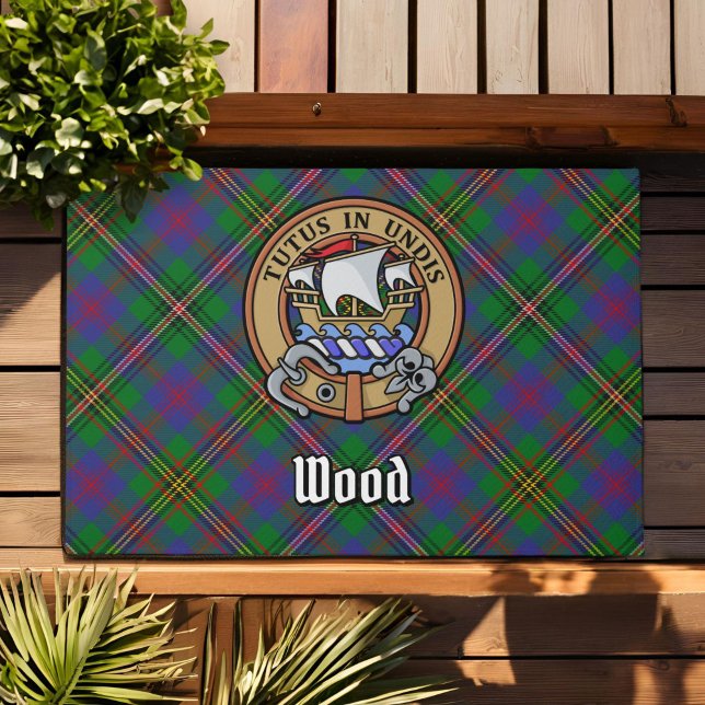 Tapete Clan Wood Crest sobre Tartan (Criador carregado)