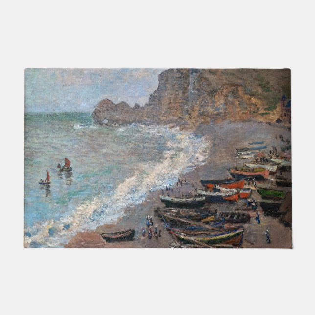 Tapete Claude Monet - A praia em Etretat (Frente)