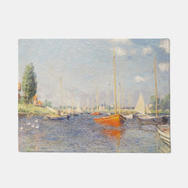 Tapete Claude Monet. Barcos Vermelhos, Argenteuil (Frente)