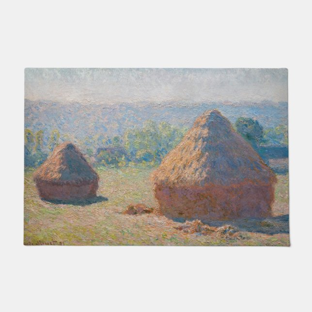 Tapete Claude Monet - Haystacks, fim do Verão (Frente)