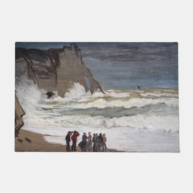Tapete Claude Monet - Mar duro em Etretat (Frente)