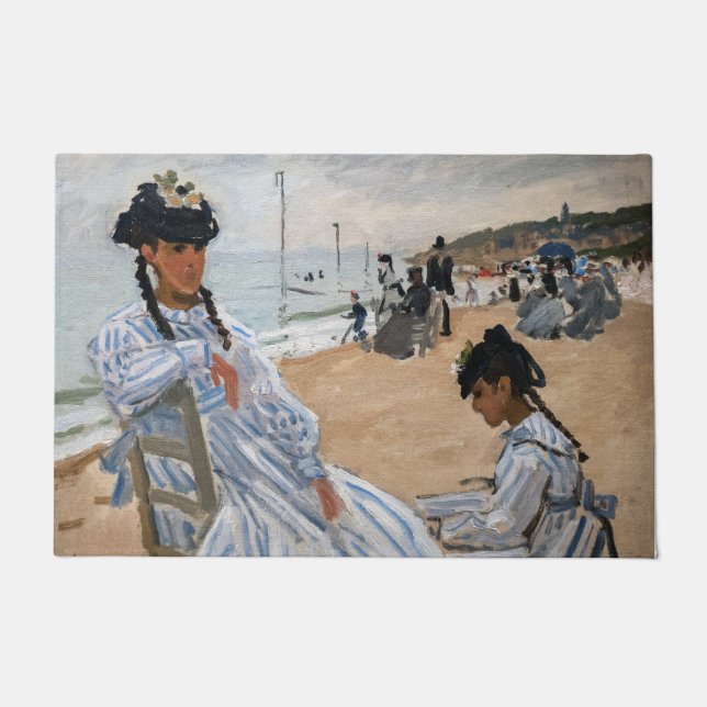 Tapete Claude Monet - Na praia em Trouville (Frente)