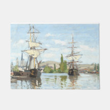Claude Monet. Navios a voar no Sena em Rouen