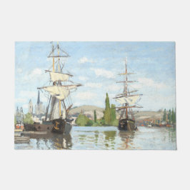 Tapete Claude Monet. Navios a voar no Sena em Rouen