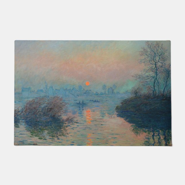 Tapete Claude Monet - Sunset sobre o Sena em Lavacourt (Frente)