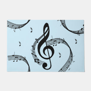 Tapete Climactic G Clef Music Blue
