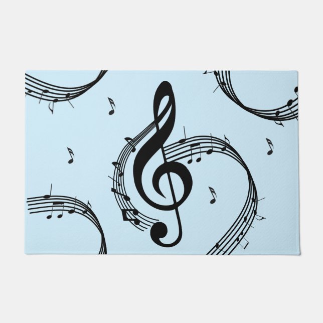 Tapete Climactic G Clef Music Blue (Frente)