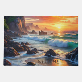 Tapete Clipes Tropicais Sunset Personalizados - Costeira 