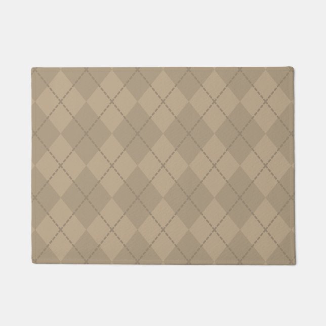 Tapete Cocoa Brown Argyle Doormat (Frente)