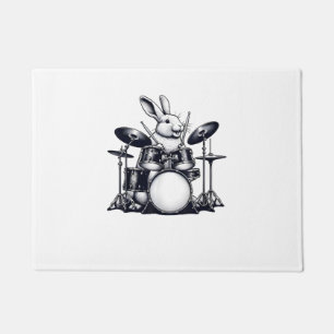 Tapete Coelhinho Cachorro Jogando Drum Rabbits Drummer Mu