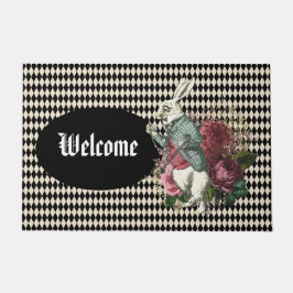 Tapete Coelho de Alice no Harlequin Personalizável