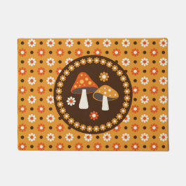 Tapete Cogumelos Retro Doce e Flores