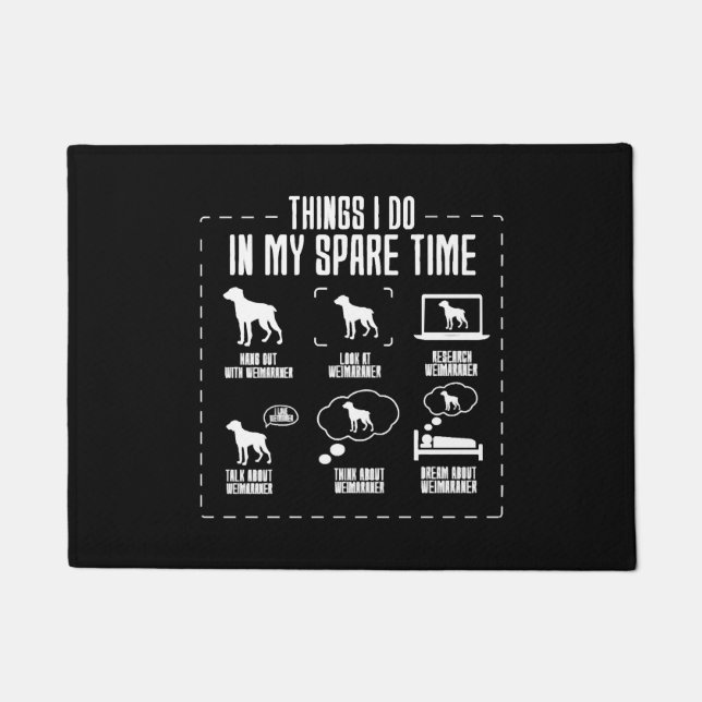 Tapete Coisas Que Faço No Meu Weimaraner Do Tempo Livre (Frente)