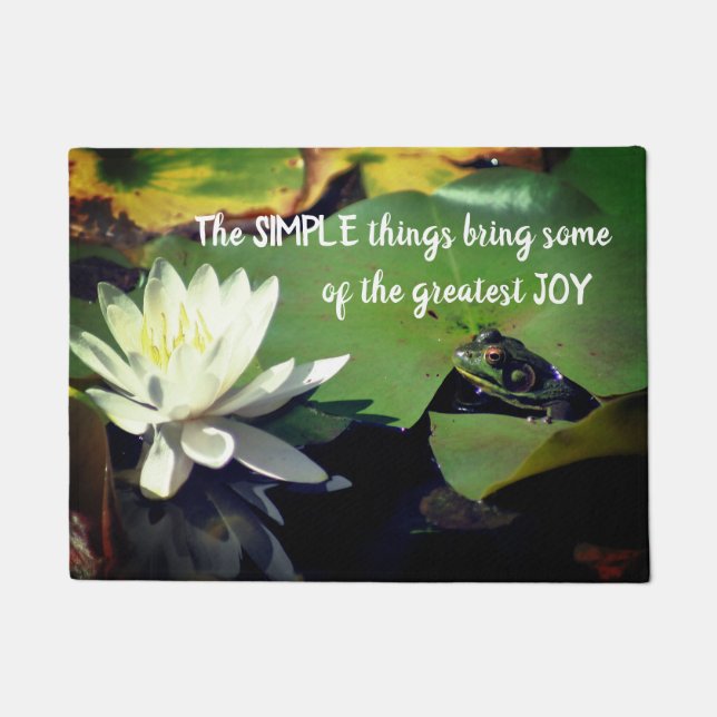 Tapete Coisas Simples Sapo Citação Inspiracional (Frente)