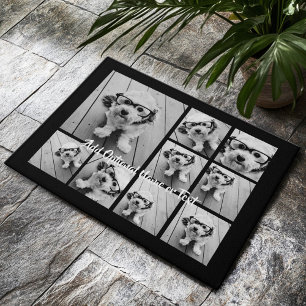 Tapete Colagem ao Quadrado de Fotos Preto 9 - com branco 