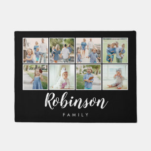 Tapete Colagem da família de fotos monogramada 8  Preto