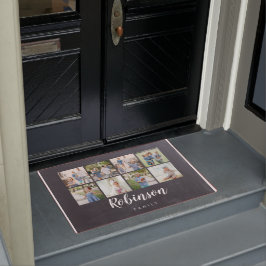 Tapete Colagem de Fotos do Monograma da Família Chalkboar