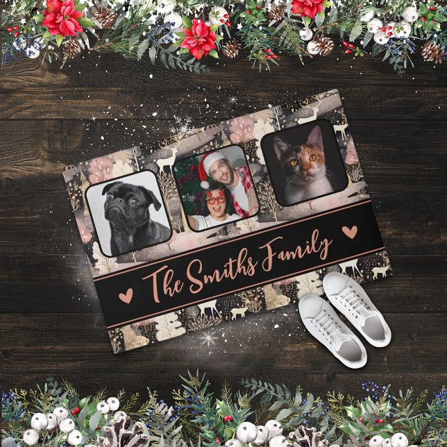 Tapete Colagem de Fotos Personalizada no Natal Moderno (Criador carregado)