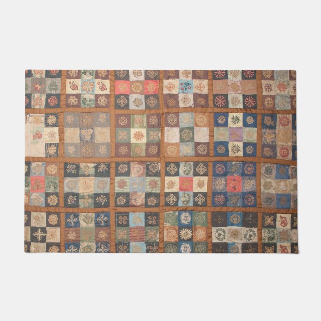 Tapete Colcha de rico de Nove Patches Pieced (Frente)