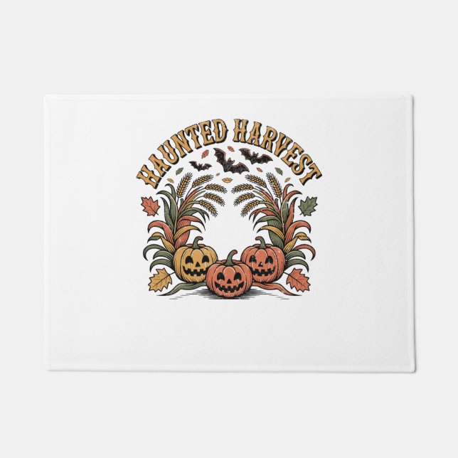 Tapete Colheita Assombrada Pumpkin Retro Halloween (Frente)