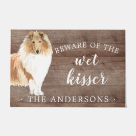 Tapete Collie Dog Personalizado Mat de Porta