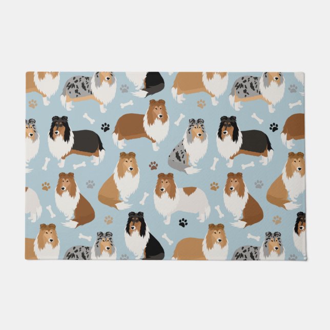 Tapete Collie Paws e Ossos (Frente)