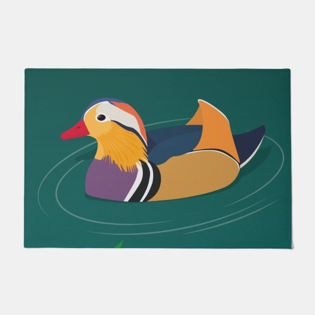 Tapete Colorful Mandarin Duck Modern Digital Art (Frente)